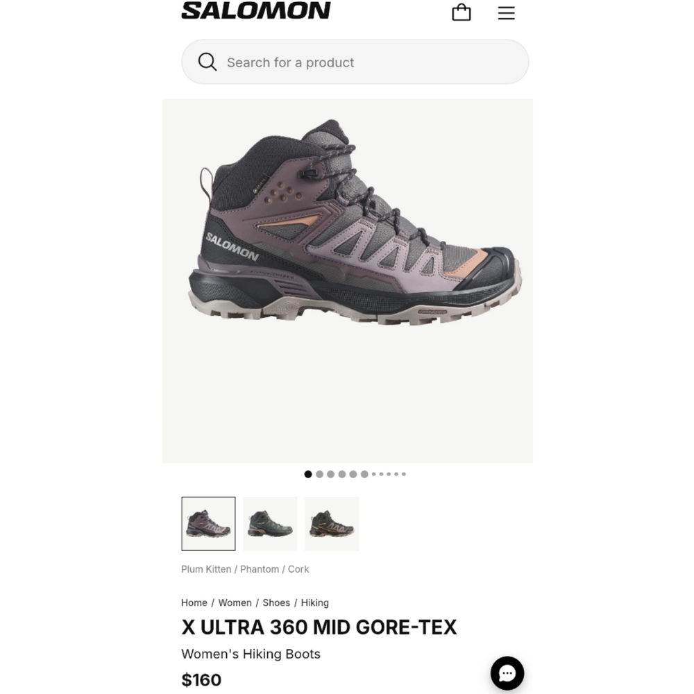 Salomon X ULTRA 360 MID GORE-TEX Women's Hiking Boots Size 9.5 - Picture 2 of 16